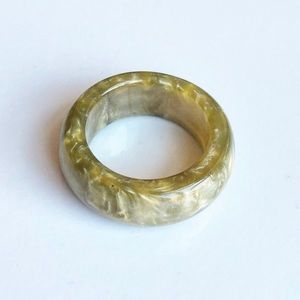 Metallic Green Resin Ring NWOT